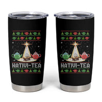 Funny Christmas Tea Lover Tumbler Cup Nativi Tea Nativity Scene Christian Xmas - Wonder Print Shop