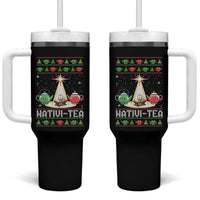 Funny Christmas Tea Lover Tumbler With Handle Nativi Tea Nativity Scene Christian Xmas - Wonder Print Shop