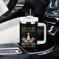 Funny Christmas Tea Lover Tumbler With Handle Nativi Tea Nativity Scene Christian Xmas - Wonder Print Shop