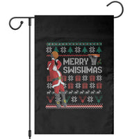 Funny Black Santa Christmas Basketball Garden Flag Merry Swishmass Xmas Sport - Wonder Print Shop