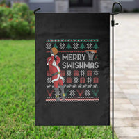 Funny Black Santa Christmas Basketball Garden Flag Merry Swishmass Xmas Sport - Wonder Print Shop