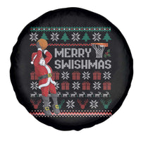 Funny Black Santa Christmas Basketball Spare Tire Cover Merry Swishmass Xmas Sport - Wonder Print Shop