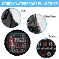 Funny Black Santa Christmas Basketball Spare Tire Cover Merry Swishmass Xmas Sport - Wonder Print Shop