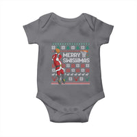 Funny Black Santa Christmas Basketball Baby Onesie Merry Swishmass Xmas Sport - Wonder Print Shop