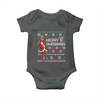 Funny Black Santa Christmas Basketball Baby Onesie Merry Swishmass Xmas Sport - Wonder Print Shop