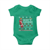 Funny Black Santa Christmas Basketball Baby Onesie Merry Swishmass Xmas Sport - Wonder Print Shop