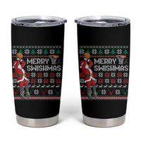 Funny Black Santa Christmas Basketball Tumbler Cup Merry Swishmass Xmas Sport - Wonder Print Shop