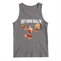 Funny Christmas Basketball Tank Top Out Here Ballin Xmas Santa Sport - Wonder Print Shop