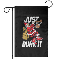 Funny Christmas Basketball Garden Flag Just Dunk It Xmas Santa Sport - Wonder Print Shop