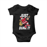 Funny Christmas Basketball Baby Onesie Just Dunk It Xmas Santa Sport - Wonder Print Shop