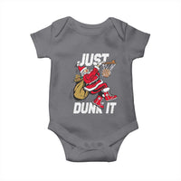 Funny Christmas Basketball Baby Onesie Just Dunk It Xmas Santa Sport - Wonder Print Shop