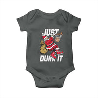 Funny Christmas Basketball Baby Onesie Just Dunk It Xmas Santa Sport - Wonder Print Shop