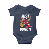 Funny Christmas Basketball Baby Onesie Just Dunk It Xmas Santa Sport - Wonder Print Shop