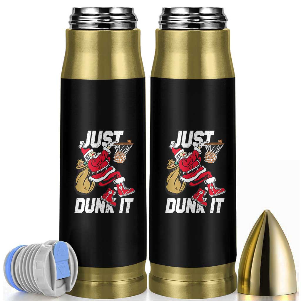 Funny Christmas Basketball Bullet Tumbler Just Dunk It Xmas Santa Sport - Wonder Print Shop