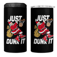 Funny Christmas Basketball 4 in 1 Can Cooler Tumbler Just Dunk It Xmas Santa Sport - Wonder Print Shop