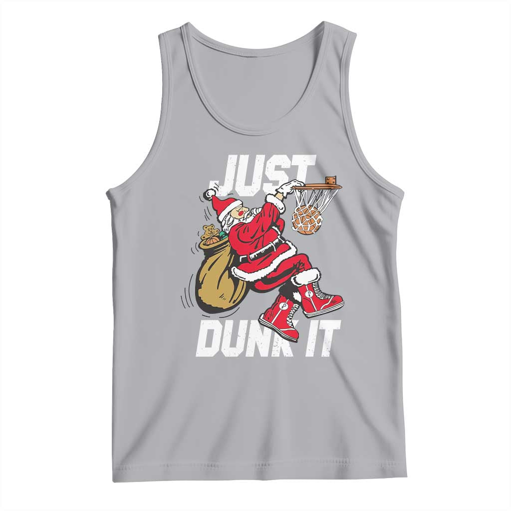 Funny Christmas Basketball Tank Top Just Dunk It Xmas Santa Sport - Wonder Print Shop