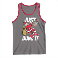 Funny Christmas Basketball Tank Top Just Dunk It Xmas Santa Sport - Wonder Print Shop
