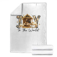 African American Christmas Nativity Scene Throw Blanket Joy To The World Afro Black Jesus - Wonder Print Shop