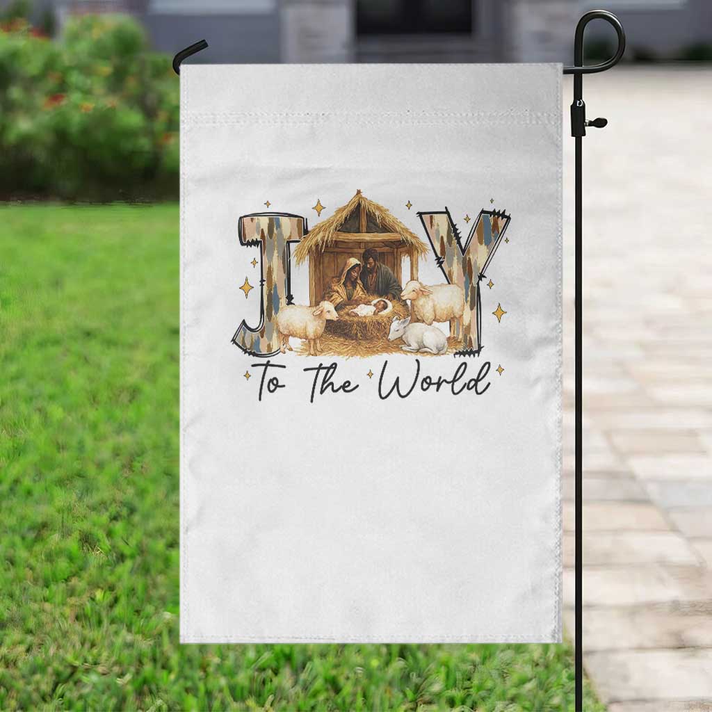 African American Christmas Nativity Scene Garden Flag Joy To The World Afro Black Jesus - Wonder Print Shop