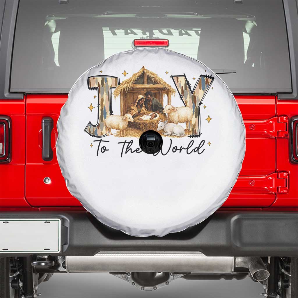 African American Christmas Nativity Scene Spare Tire Cover Joy To The World Afro Black Jesus - Wonder Print Shop