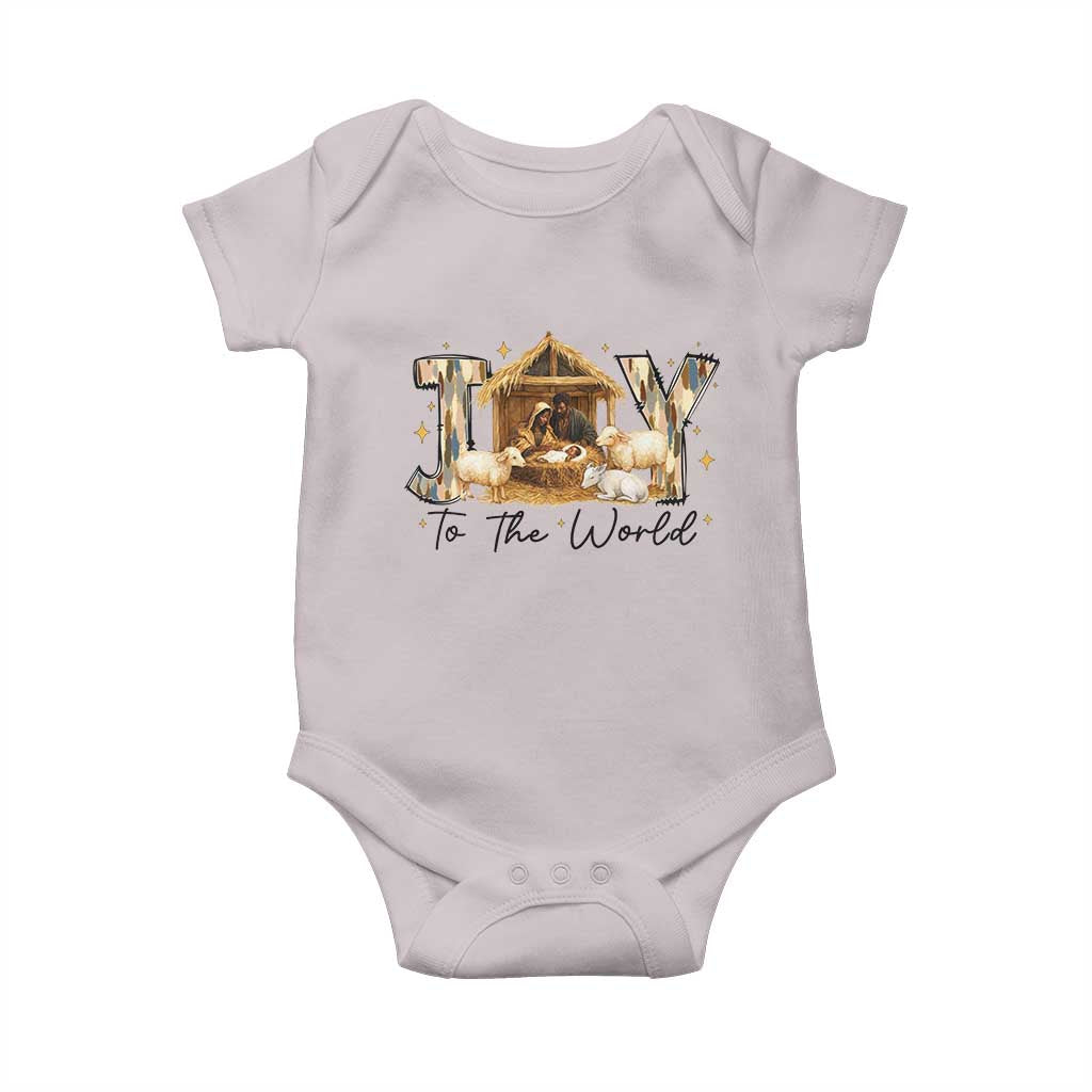 African American Christmas Nativity Scene Baby Onesie Joy To The World Afro Black Jesus - Wonder Print Shop