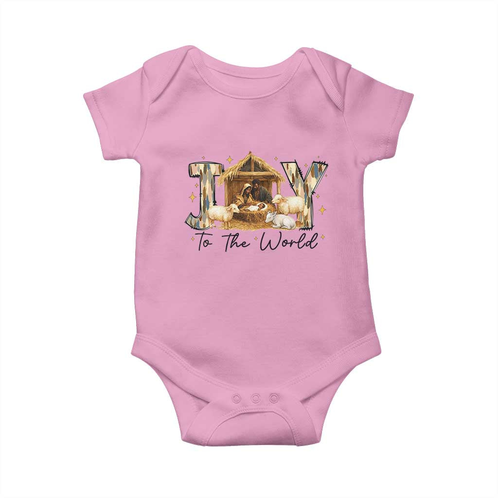 African American Christmas Nativity Scene Baby Onesie Joy To The World Afro Black Jesus - Wonder Print Shop