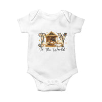 African American Christmas Nativity Scene Baby Onesie Joy To The World Afro Black Jesus - Wonder Print Shop
