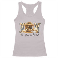 African American Christmas Nativity Scene Racerback Tank Top Joy To The World Afro Black Jesus - Wonder Print Shop
