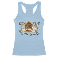 African American Christmas Nativity Scene Racerback Tank Top Joy To The World Afro Black Jesus - Wonder Print Shop