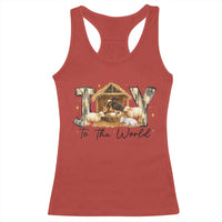 African American Christmas Nativity Scene Racerback Tank Top Joy To The World Afro Black Jesus - Wonder Print Shop