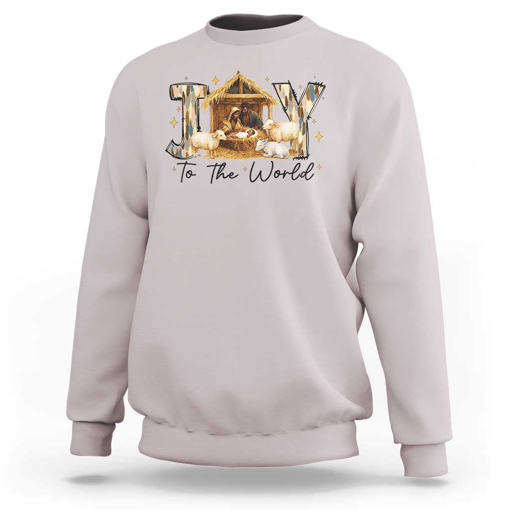 African American Christmas Nativity Scene Sweatshirt Joy To The World Afro Black Jesus - Wonder Print Shop