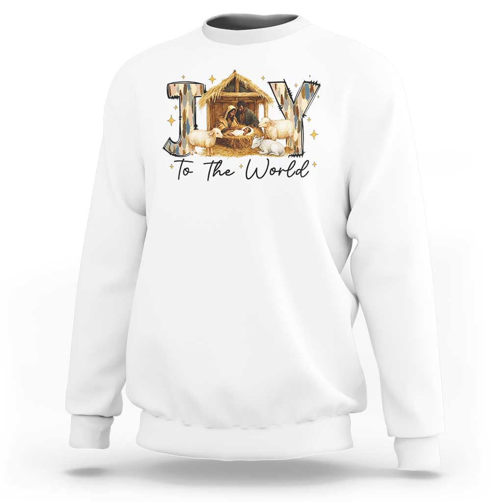 African American Christmas Nativity Scene Sweatshirt Joy To The World Afro Black Jesus - Wonder Print Shop