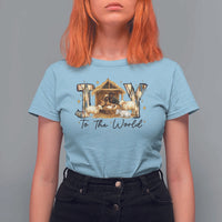 African American Christmas Nativity Scene T Shirt For Women Joy To The World Afro Black Jesus - Wonder Print Shop