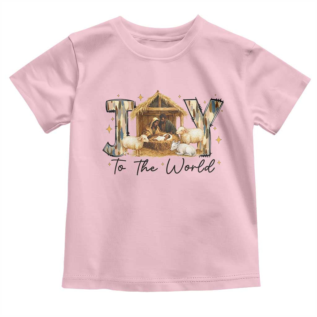 African American Christmas Nativity Scene Toddler T Shirt Joy To The World Afro Black Jesus - Wonder Print Shop