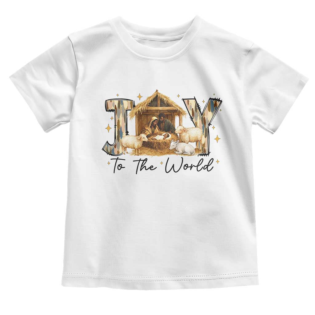 African American Christmas Nativity Scene Toddler T Shirt Joy To The World Afro Black Jesus - Wonder Print Shop