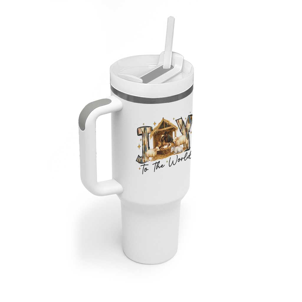 African American Christmas Nativity Scene Tumbler With Handle Joy To The World Afro Black Jesus - Wonder Print Shop