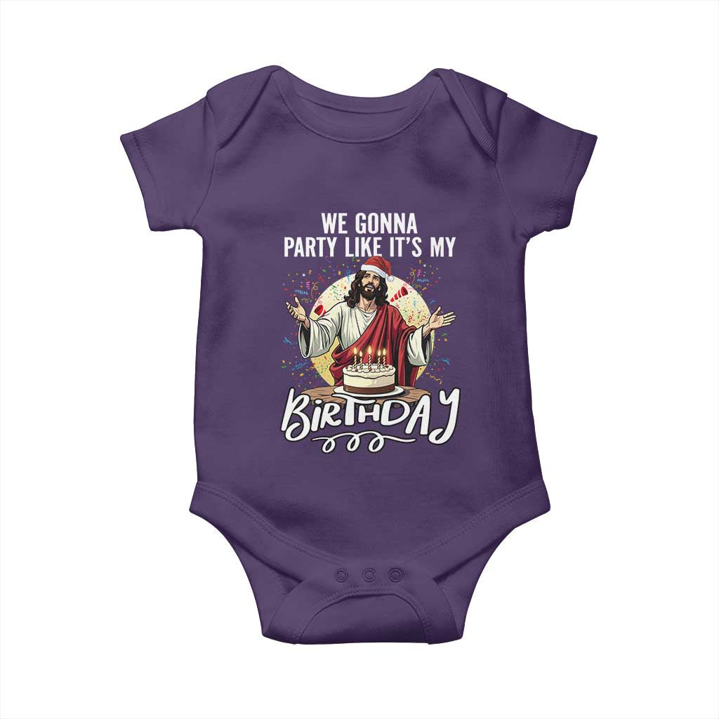 Funny Christian Christmas Birthday Baby Onesie We Gonna Party Like It Is My Birthday - Wonder Print Shop