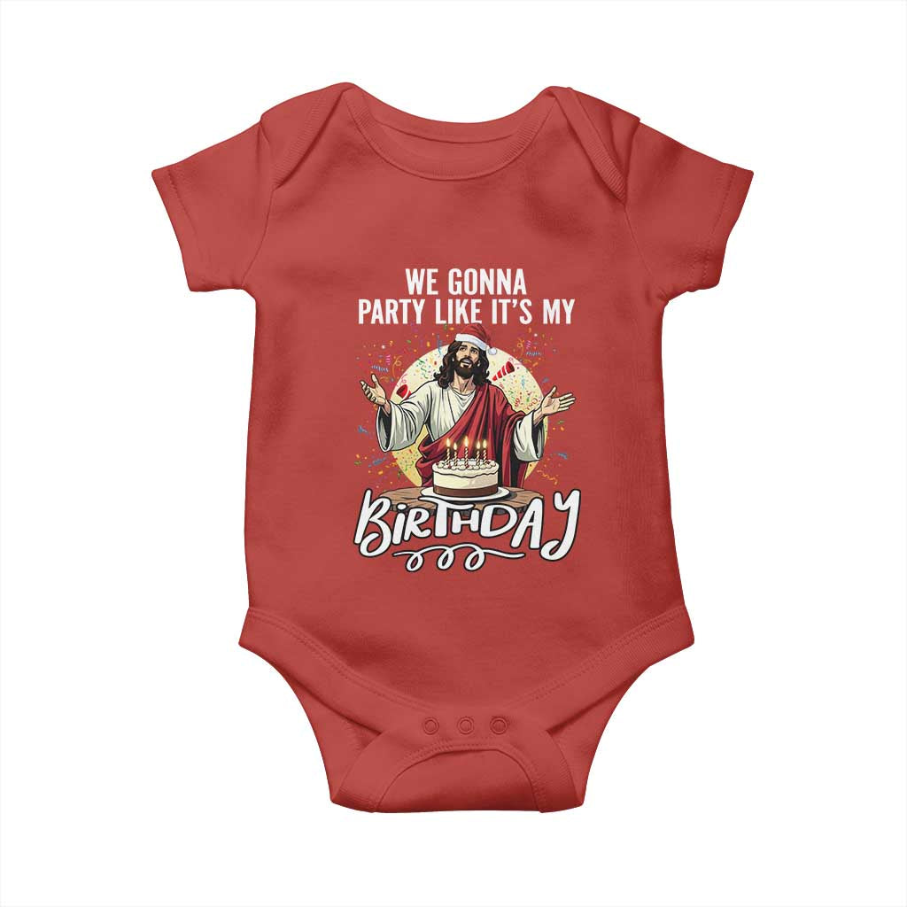 Funny Christian Christmas Birthday Baby Onesie We Gonna Party Like It Is My Birthday - Wonder Print Shop