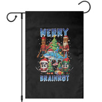 Funny Italian Brainrot Meme Christmas Garden Flag Merry Brainrot Xmas Gen Alpha - Wonder Print Shop