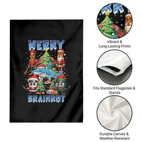Funny Italian Brainrot Meme Christmas Garden Flag Merry Brainrot Xmas Gen Alpha - Wonder Print Shop