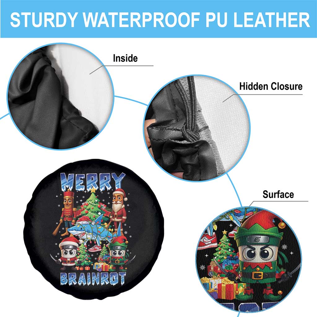 Funny Italian Brainrot Meme Christmas Spare Tire Cover Merry Brainrot Xmas Gen Alpha - Wonder Print Shop
