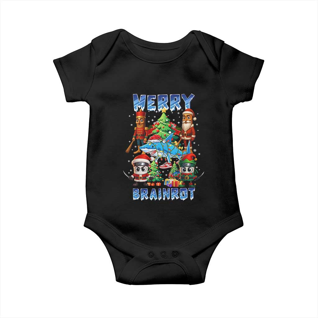 Funny Italian Brainrot Meme Christmas Baby Onesie Merry Brainrot Xmas Gen Alpha - Wonder Print Shop