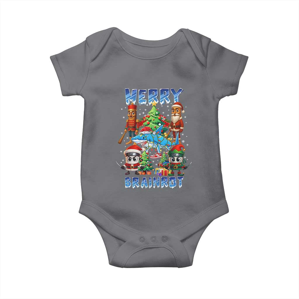 Funny Italian Brainrot Meme Christmas Baby Onesie Merry Brainrot Xmas Gen Alpha - Wonder Print Shop