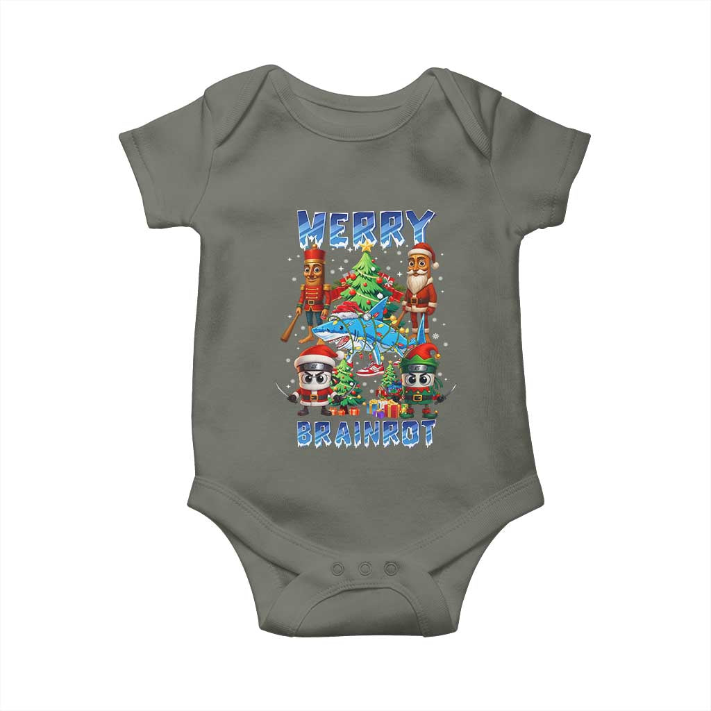 Funny Italian Brainrot Meme Christmas Baby Onesie Merry Brainrot Xmas Gen Alpha - Wonder Print Shop