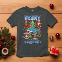 Funny Italian Brainrot Meme Christmas T Shirt Merry Brainrot Xmas Gen Alpha - Wonder Print Shop