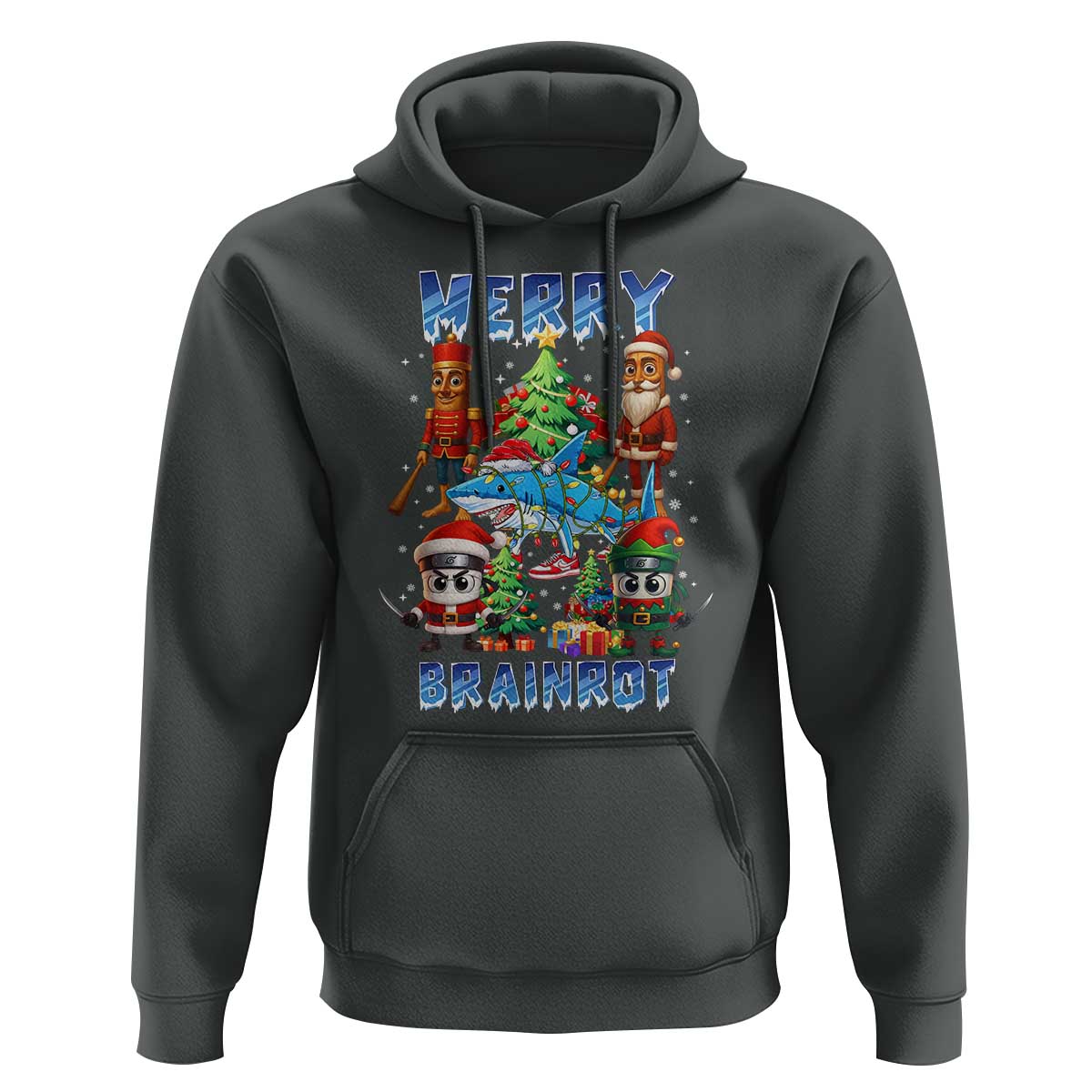 Funny Italian Brainrot Meme Christmas Hoodie Merry Brainrot Xmas Gen Alpha - Wonder Print Shop