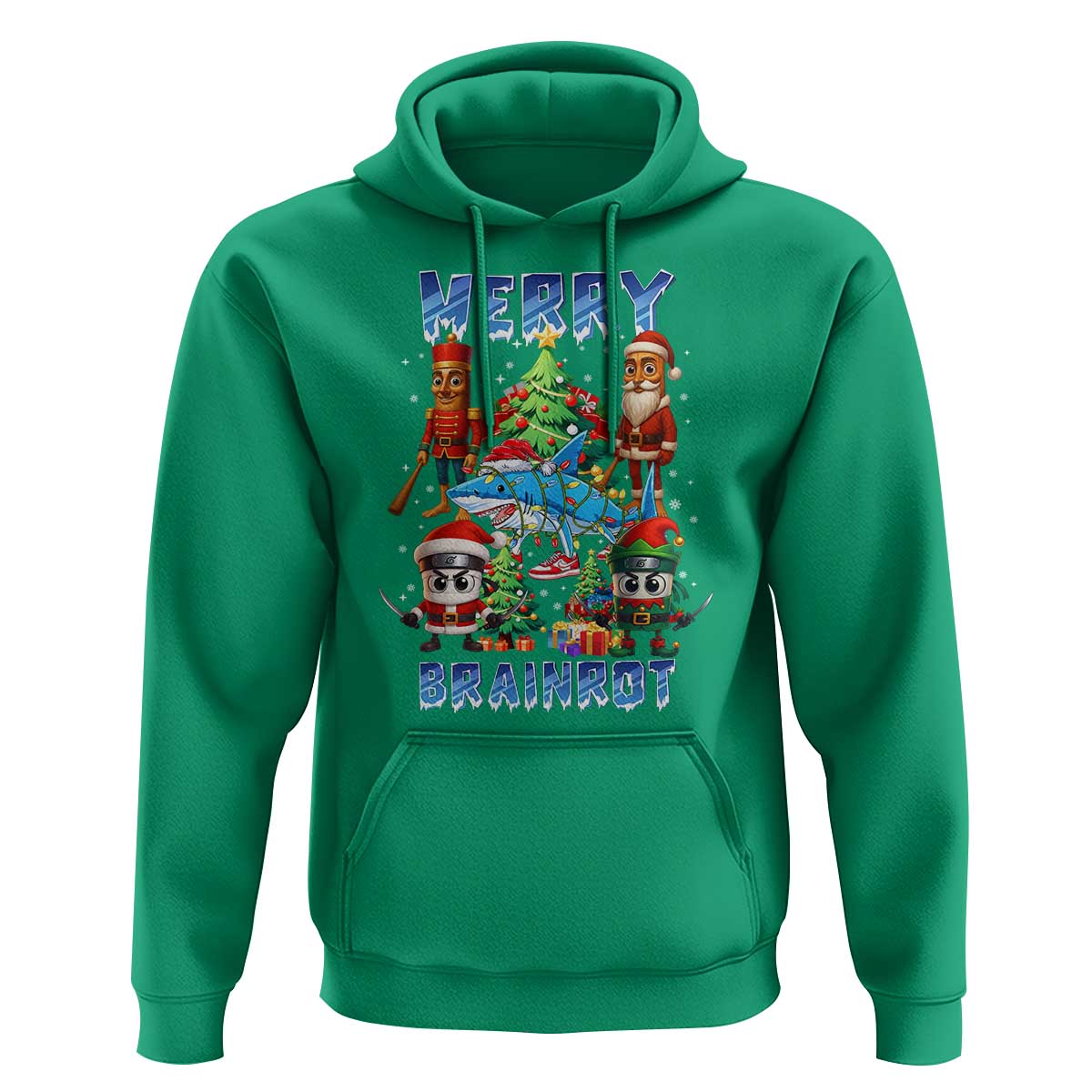 Funny Italian Brainrot Meme Christmas Hoodie Merry Brainrot Xmas Gen Alpha - Wonder Print Shop