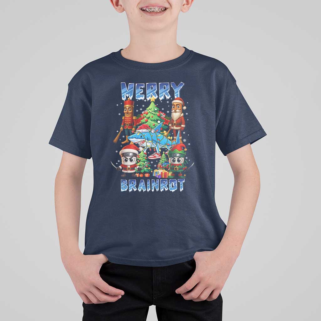 Funny Italian Brainrot Meme Christmas T Shirt For Kid Merry Brainrot Xmas Gen Alpha - Wonder Print Shop