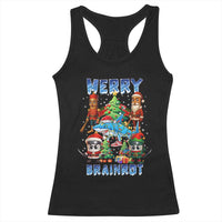 Funny Italian Brainrot Meme Christmas Racerback Tank Top Merry Brainrot Xmas Gen Alpha - Wonder Print Shop