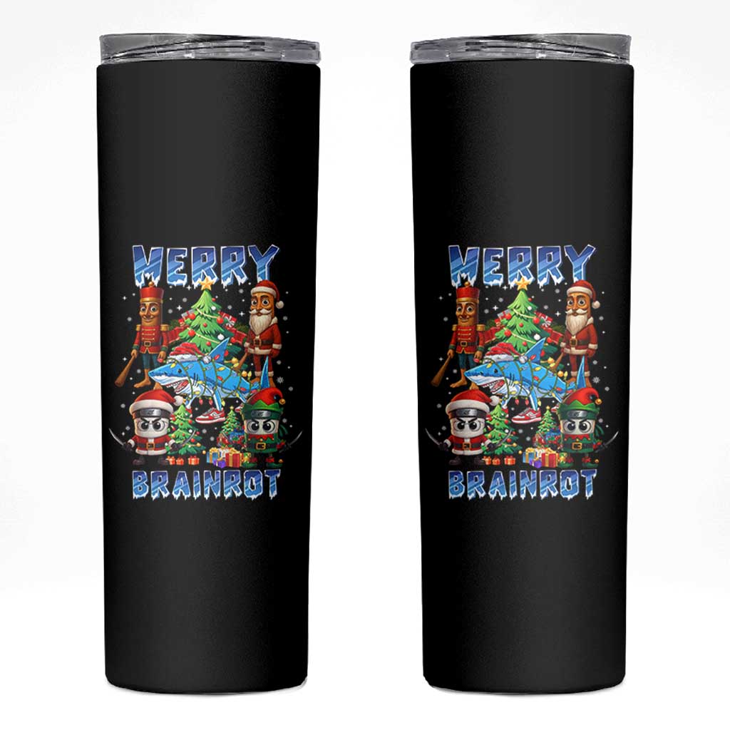 Funny Italian Brainrot Meme Christmas Skinny Tumbler Merry Brainrot Xmas Gen Alpha - Wonder Print Shop